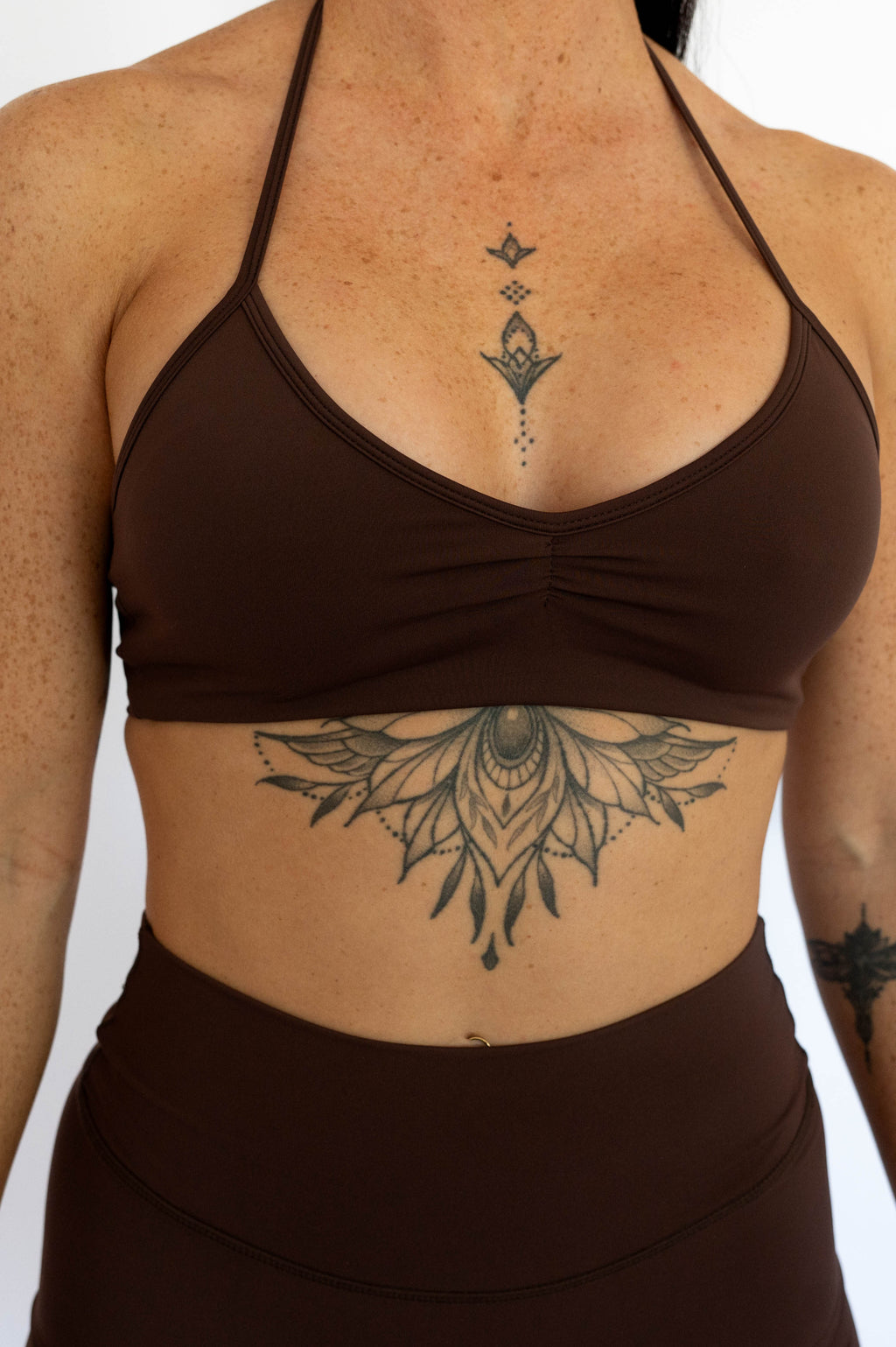 Sculpt Halter Bra - Mocha