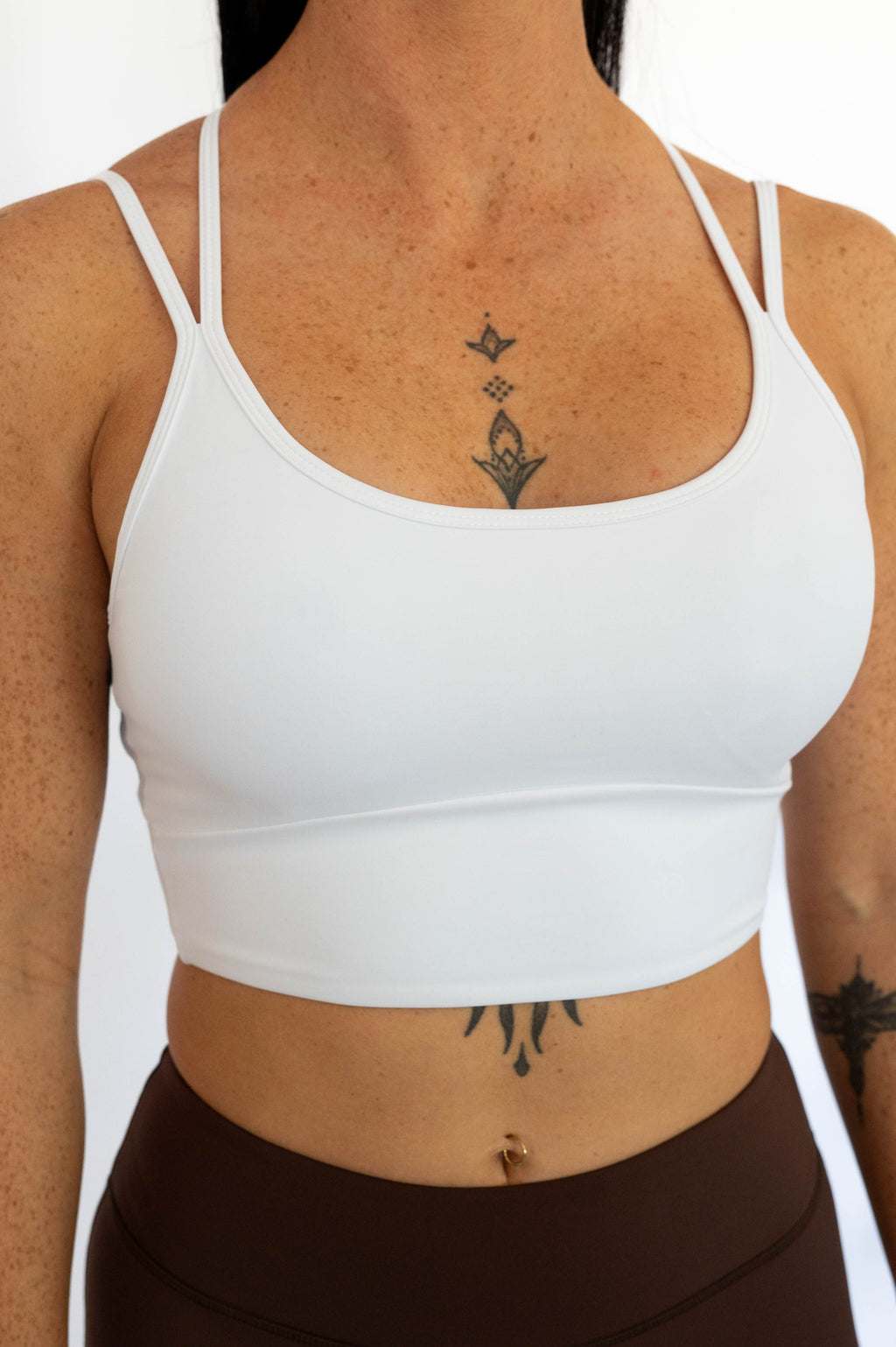 Sculpt longline Crop - White