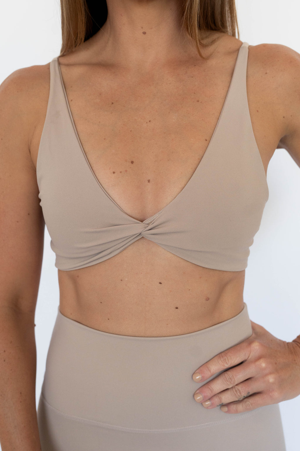 Sculpt Twist Bra - Stone