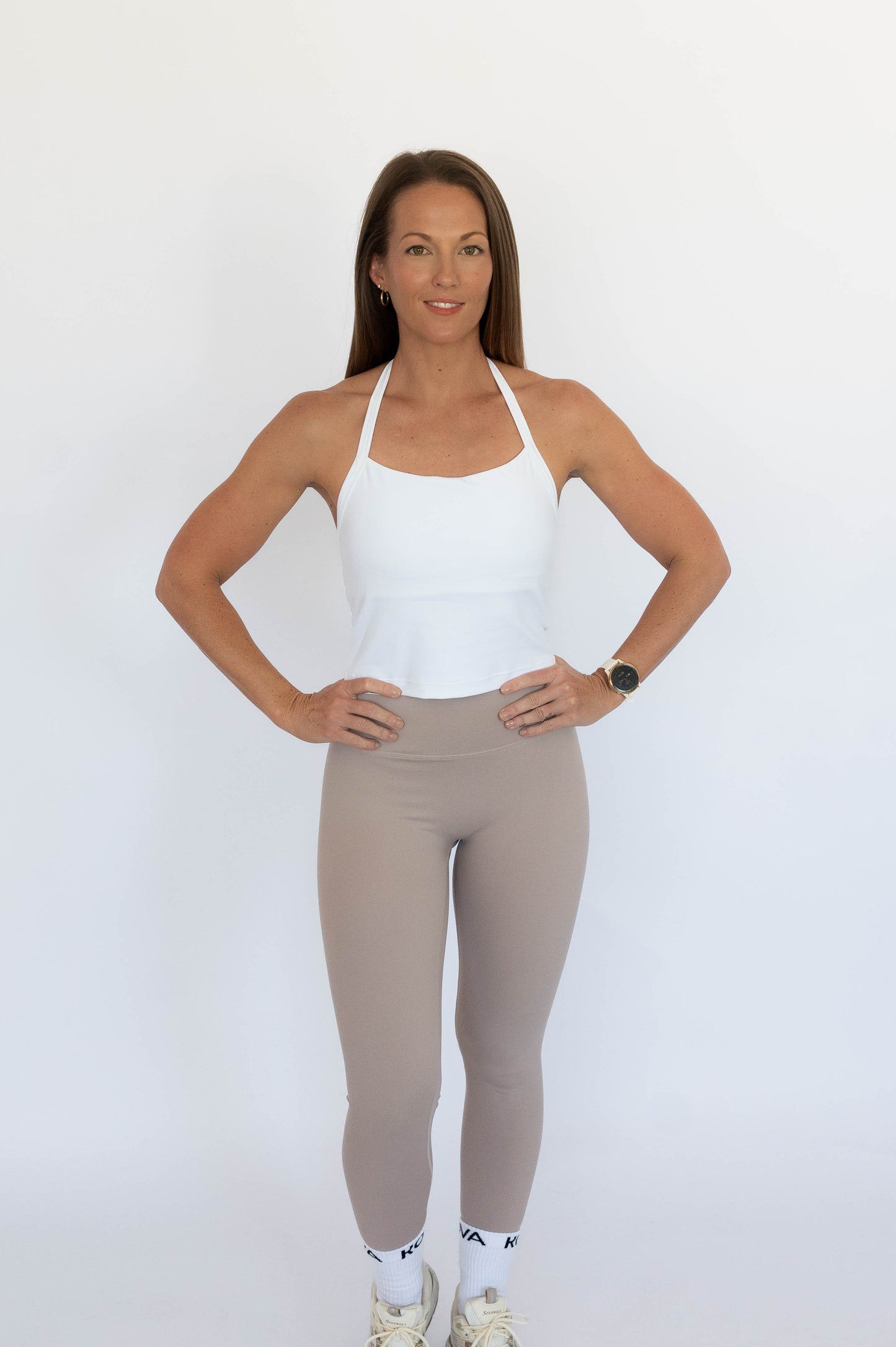 Sculpt Halter Top - White