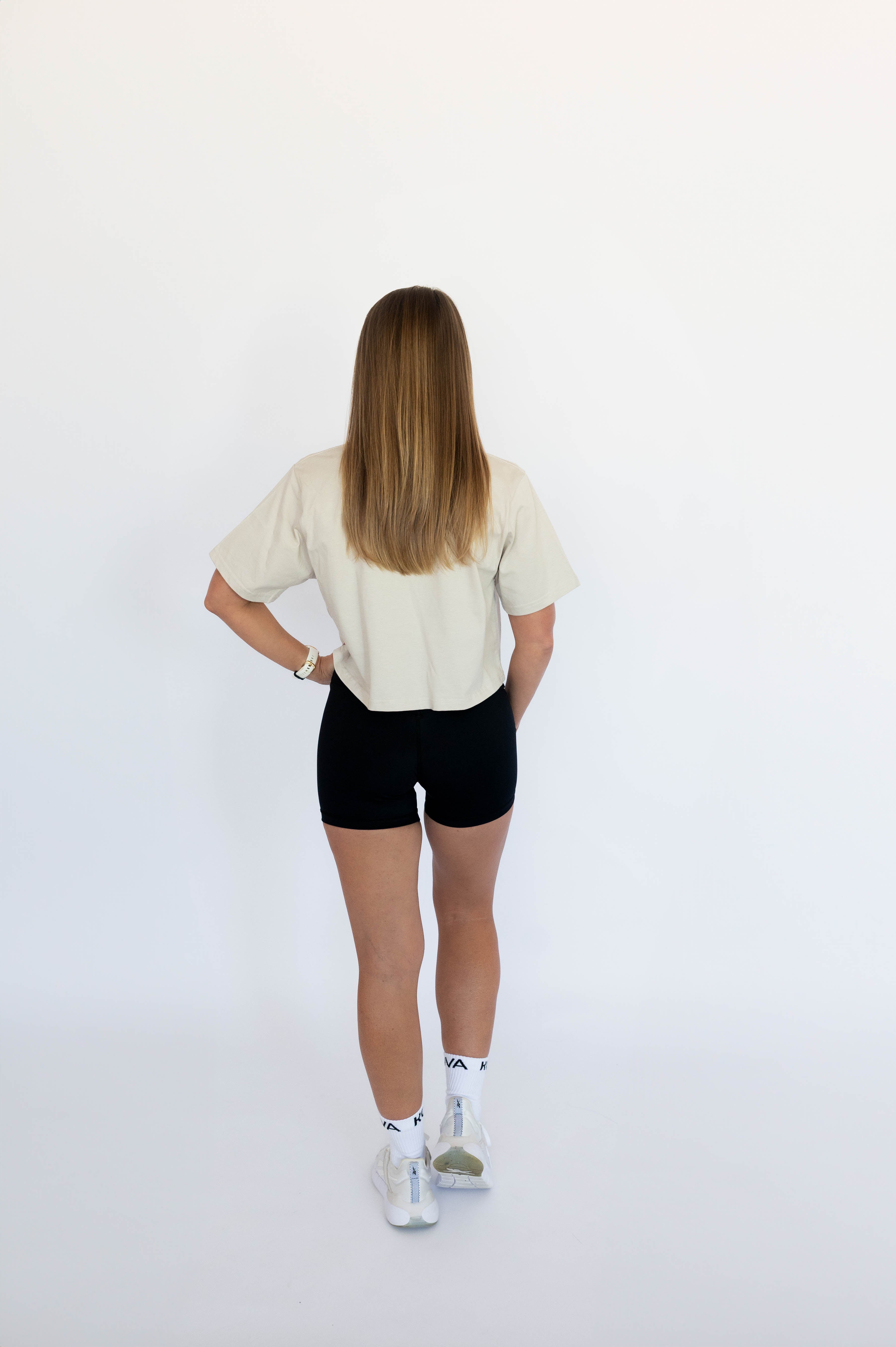 Cropped Tee – Stone