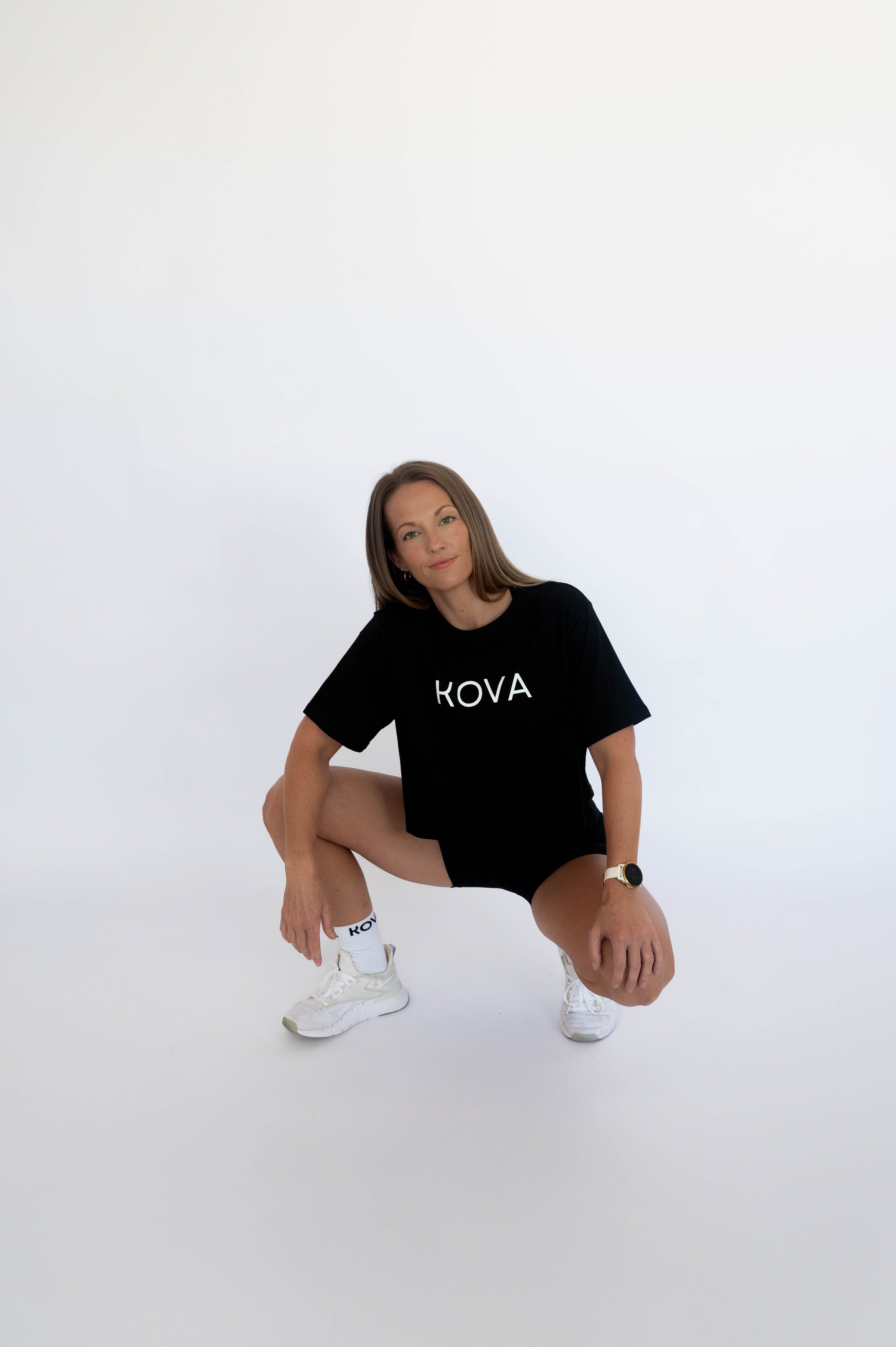 Cropped Tee – Black