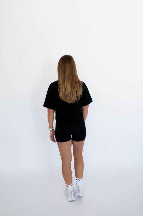 Cropped Tee – Black