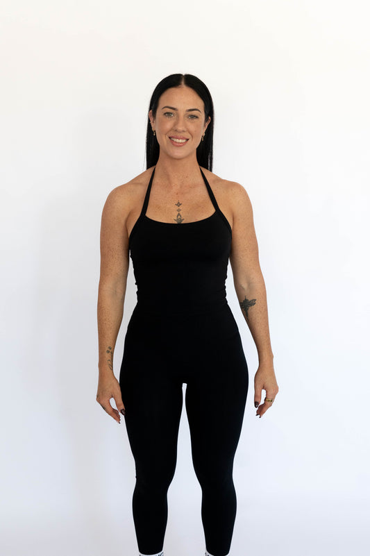 Sculpt Halter Top - Black