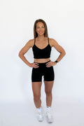 Sculpt Ruched Back Shorts - Black
