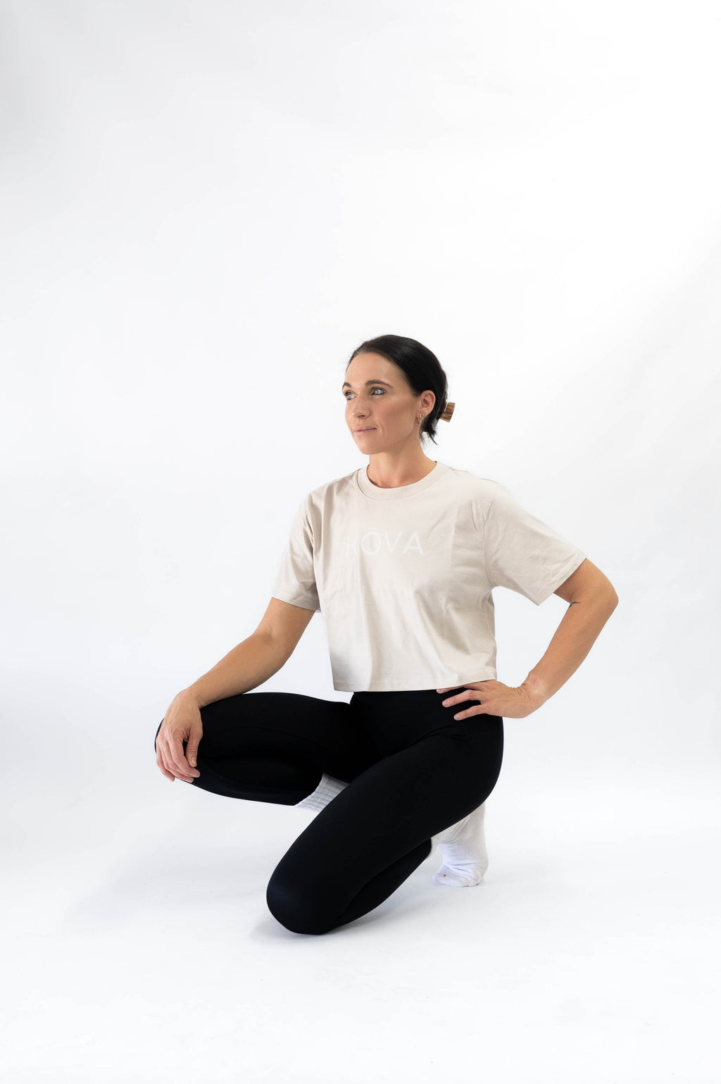 Cropped Tee – Stone